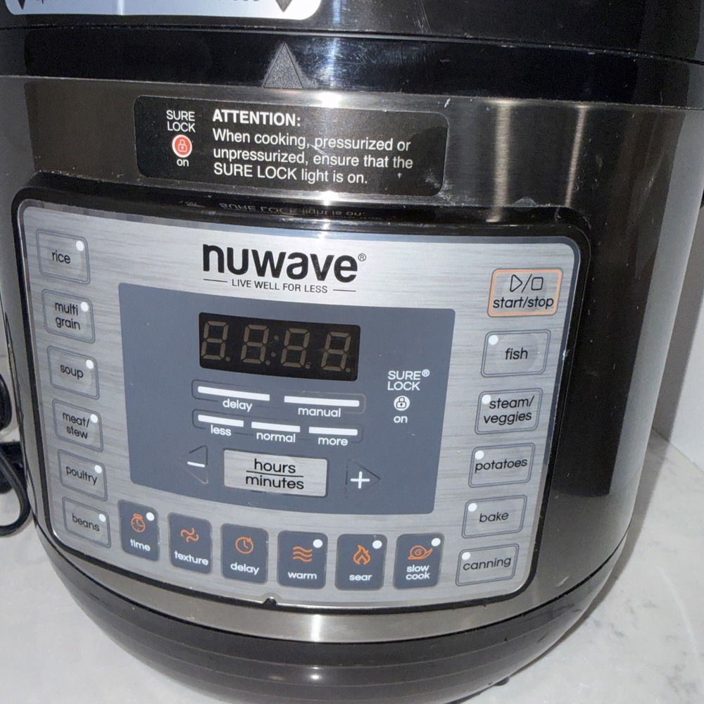 NuWave 6 Qt Electric Pressure Cooker 1000W Timer/Keep Warm 12 Programs 33101C - Picture 3 of 12